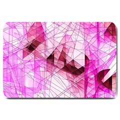 Pink Abstract Lineart Large Doormat