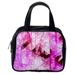 Pink Abstract Lineart Classic Handbag (one Side)