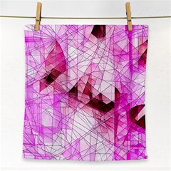 Pink Abstract Lineart Face Towel