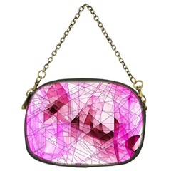 Pink Abstract Lineart Chain Purse (one Side) by Maspions