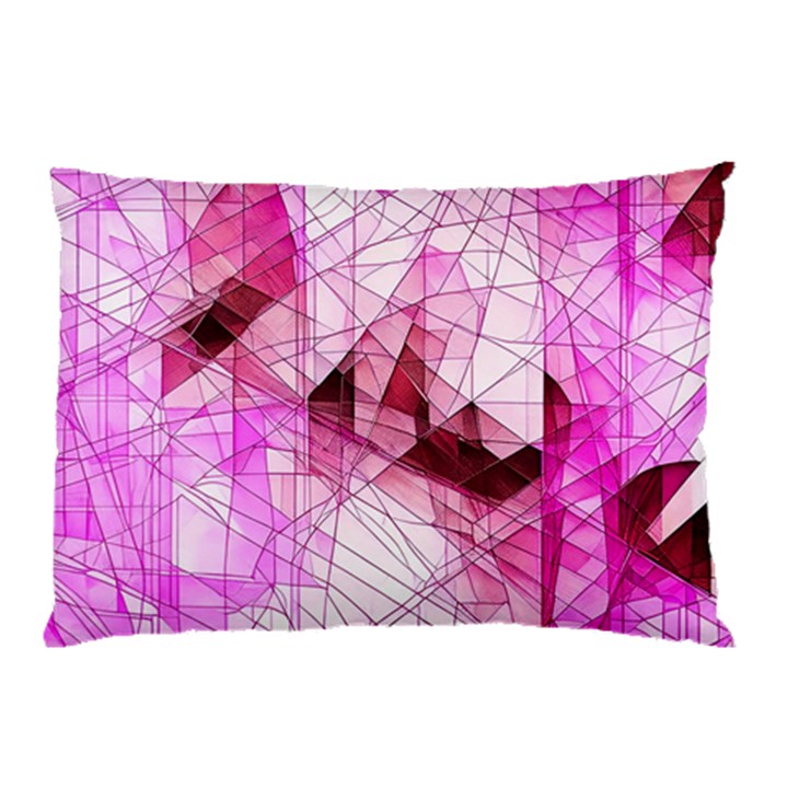 Pink Abstract Lineart Pillow Case