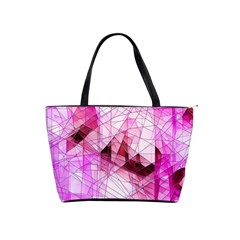 Pink Abstract Lineart Classic Shoulder Handbag