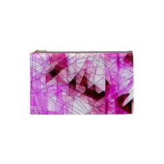 Pink Abstract Lineart Cosmetic Bag (small)