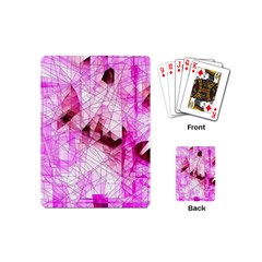 Pink Abstract Lineart Playing Cards Single Design (mini)