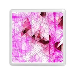 Pink Abstract Lineart Memory Card Reader (square)