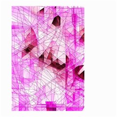 Pink Abstract Lineart Small Garden Flag (two Sides) by Maspions