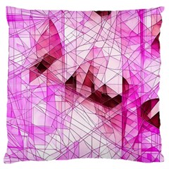 Pink Abstract Lineart Large Cushion Case (one Side)