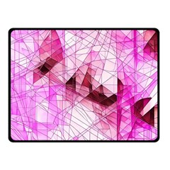 Pink Abstract Lineart Two Sides Fleece Blanket (small) by Maspions