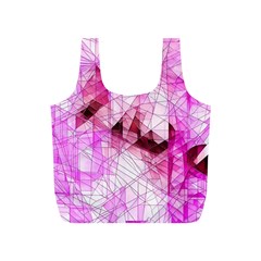 Pink Abstract Lineart Full Print Recycle Bag (s)