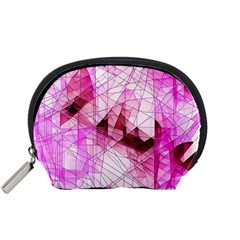 Pink Abstract Lineart Accessory Pouch (small)