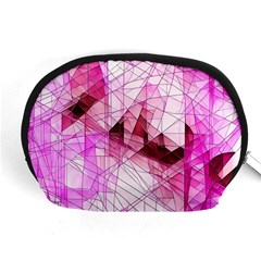 Pink Abstract Lineart Accessory Pouch (medium)