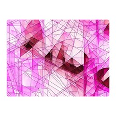 Pink Abstract Lineart Two Sides Premium Plush Fleece Blanket (mini)