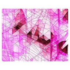 Pink Abstract Lineart Two Sides Premium Plush Fleece Blanket (teen Size)