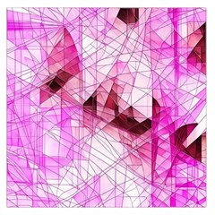 Pink Abstract Lineart Square Satin Scarf (36  X 36 ) by Maspions