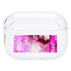 Pink Abstract Lineart Hard Pc Airpods Pro Case by Maspions