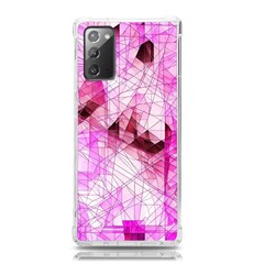 Pink Abstract Lineart Samsung Galaxy Note 20 Tpu Uv Case by Maspions