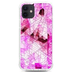 Pink Abstract Lineart Iphone 12/12 Pro Tpu Uv Print Case by Maspions