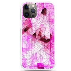 Pink Abstract Lineart Iphone 12 Pro Max Tpu Uv Print Case by Maspions