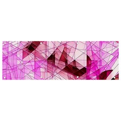 Pink Abstract Lineart Banner And Sign 9  X 3 