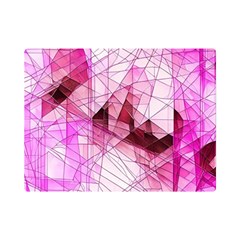 Pink Abstract Lineart Premium Plush Fleece Blanket (mini)