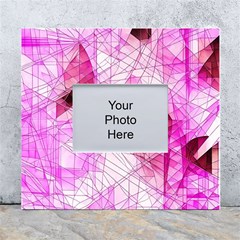 Pink Abstract Lineart White Wall Photo Frame 5  X 7 