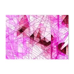 Pink Abstract Lineart Crystal Sticker (a4) by Maspions