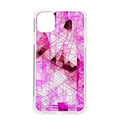 Pink Abstract Lineart Iphone 11 Tpu Uv Print Case by Maspions