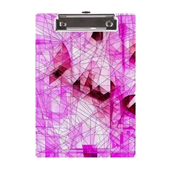 Pink Abstract Lineart A5 Acrylic Clipboard