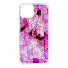 Pink Abstract Lineart Iphone 14 Tpu Uv Print Case by Maspions