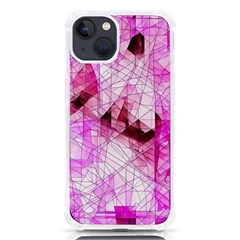 Pink Abstract Lineart Iphone 13 Tpu Uv Print Case