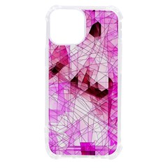 Pink Abstract Lineart Iphone 13 Mini Tpu Uv Print Case by Maspions