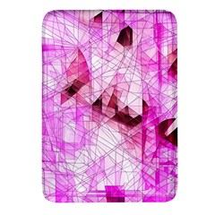 Pink Abstract Lineart Rectangular Glass Fridge Magnet (4 Pack) by Maspions