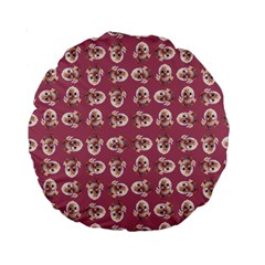 Whimsy Chickens Pattern Standard 15  Premium Round Cushions by dflcprintsclothing