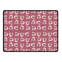 Whimsy Chickens Pattern Two Sides Fleece Blanket (small) by dflcprintsclothing