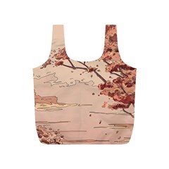 Pastel Nature , Art, Blue, Cute, Nature, Pink Full Print Recycle Bag (s) by kyorashop23