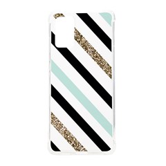 Pattern, Black, Blue, Gold, Lines, Stripes Samsung Galaxy S20 Plus 6 7 Inch Tpu Uv Case by kyorashop23