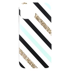 Pattern, Black, Blue, Gold, Lines, Stripes Iphone 15 Plus Black Uv Print Pc Hardshell Case by kyorashop23