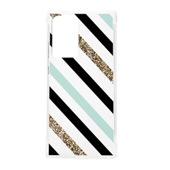 Pattern, Blue, Gold, Lines, Stripes Samsung Galaxy Note 20 Ultra Tpu Uv Case by kyorashop23