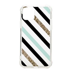 Pattern, Blue, Gold, Lines, Stripes Iphone 11 Pro 5 8 Inch Tpu Uv Print Case by kyorashop23