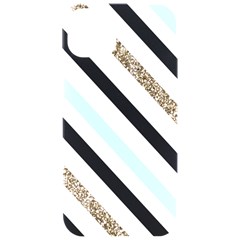 Pattern, Blue, Gold, Lines, Stripes Iphone 15 Pro Black Uv Print Pc Hardshell Case by kyorashop23