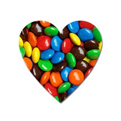 Colorful Candy Background, Close-up Heart Magnet by kyorashop23