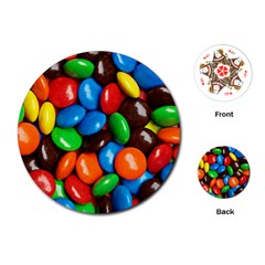 Colorful Candy Background, Close-up Playing Cards Single Design (round)