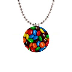 Colorful Candy Background, Close-up 1  Button Necklace by kyorashop23