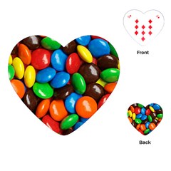 Colorful Candy Background, Close-up Playing Cards Single Design (heart)