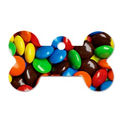 Colorful Candy Background, Close-up Dog Tag Bone (one Side)