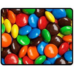 Colorful Candy Background, Close-up Fleece Blanket (medium) by kyorashop23