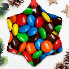 Colorful Candy Background, Close-up Ornament (snowflake)