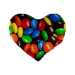 Colorful Candy Background, Close-up Standard 16  Premium Flano Heart Shape Cushions Front