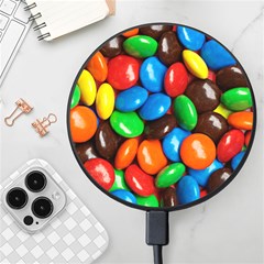 Colorful Candy Background, Close-up Wireless Fast Charger(black) by kyorashop23