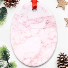 Pink Marble, Gold, Marble, Pattern, Pink, Rose Ornament (oval)